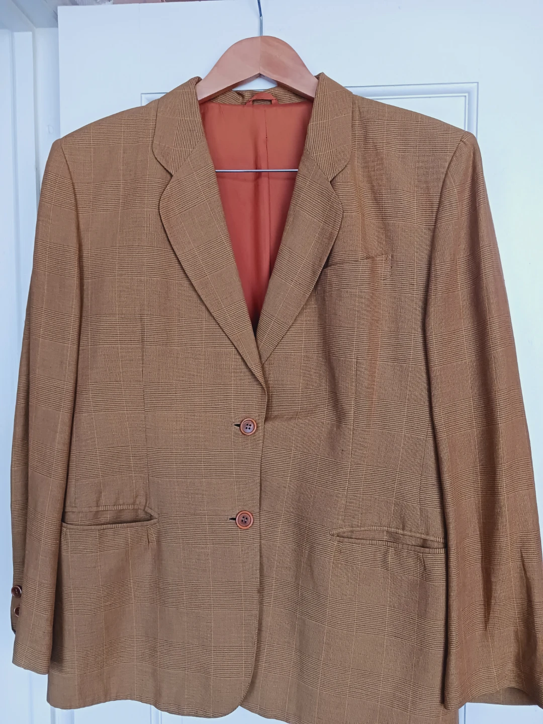 United Colors of Benetton Brown Linen Blazer. Size 8.