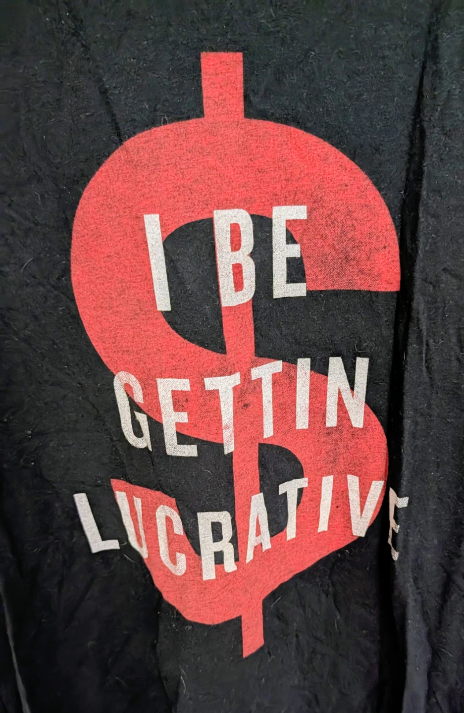 "I BE GETTIN LUCRATIVE" Graphic Shirt - Men's Medium - photo 2