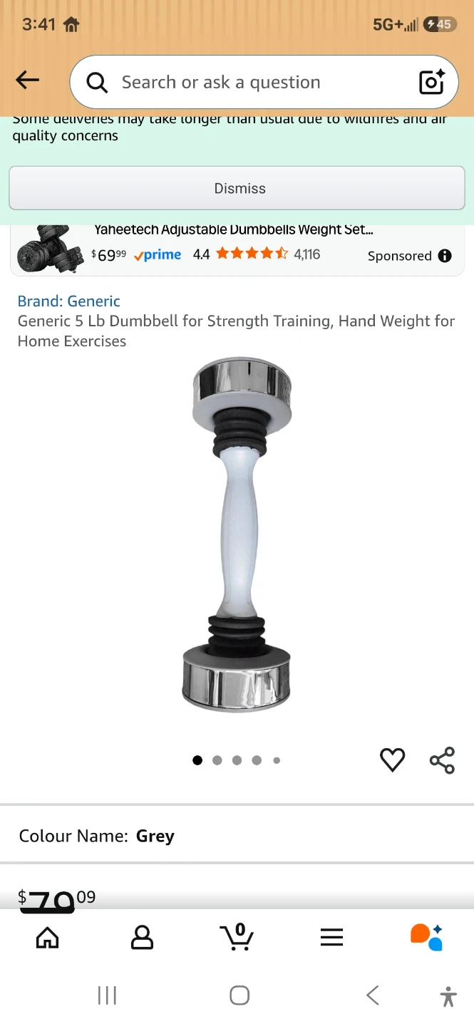 Generic 5 Lb Dumbbell - photo 2