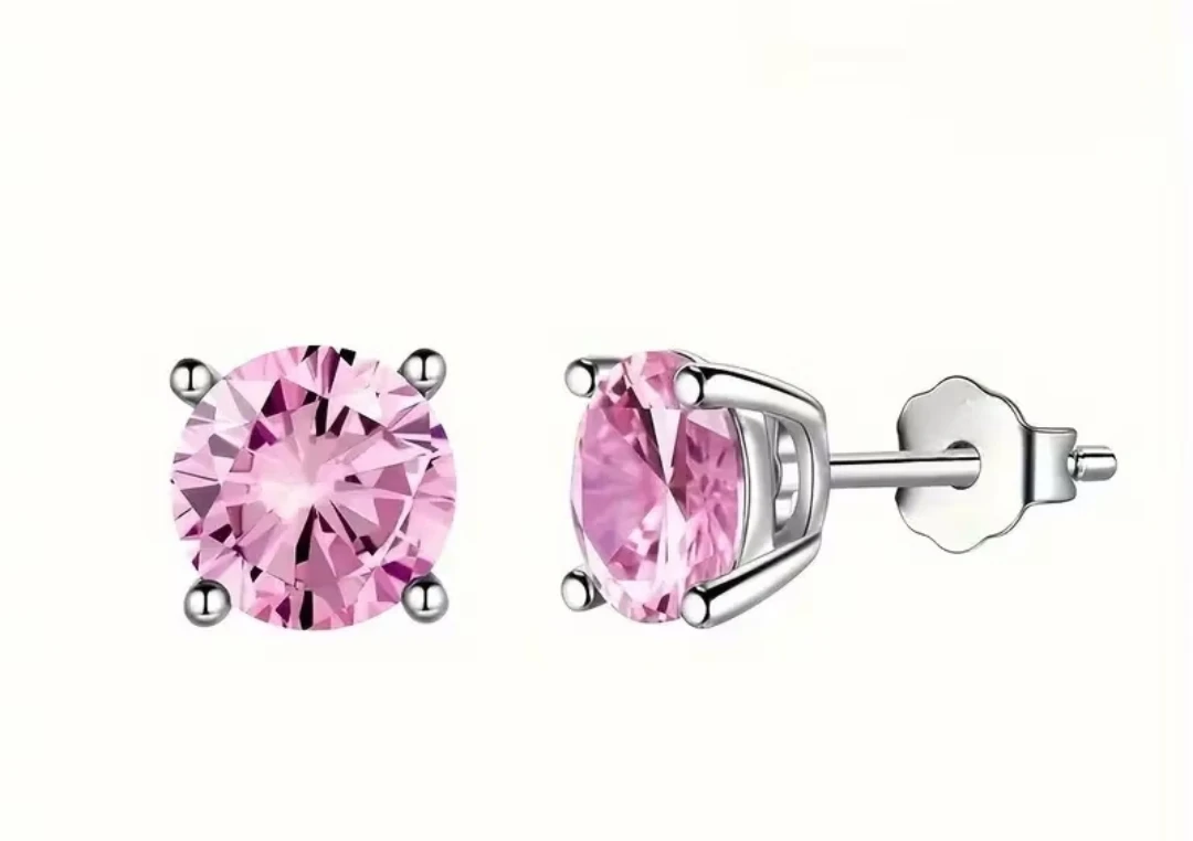 PINK STAINLESS STEEL EARINGS NEW - photo 2