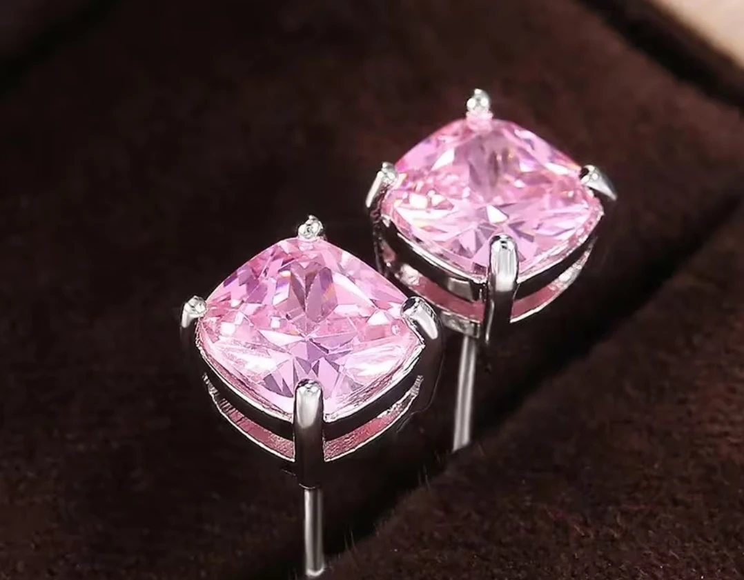 PINK STAINLESS STEEL EARINGS NEW - photo 3