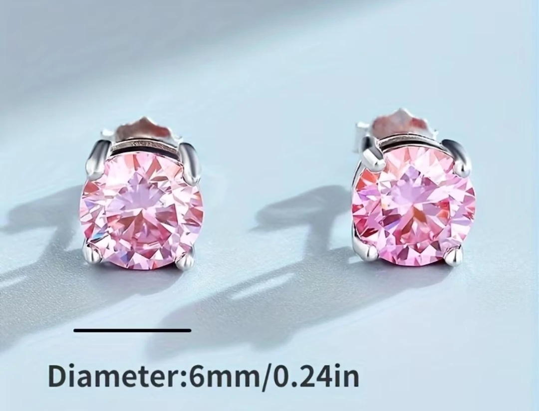 PINK STAINLESS STEEL EARINGS NEW - photo 4