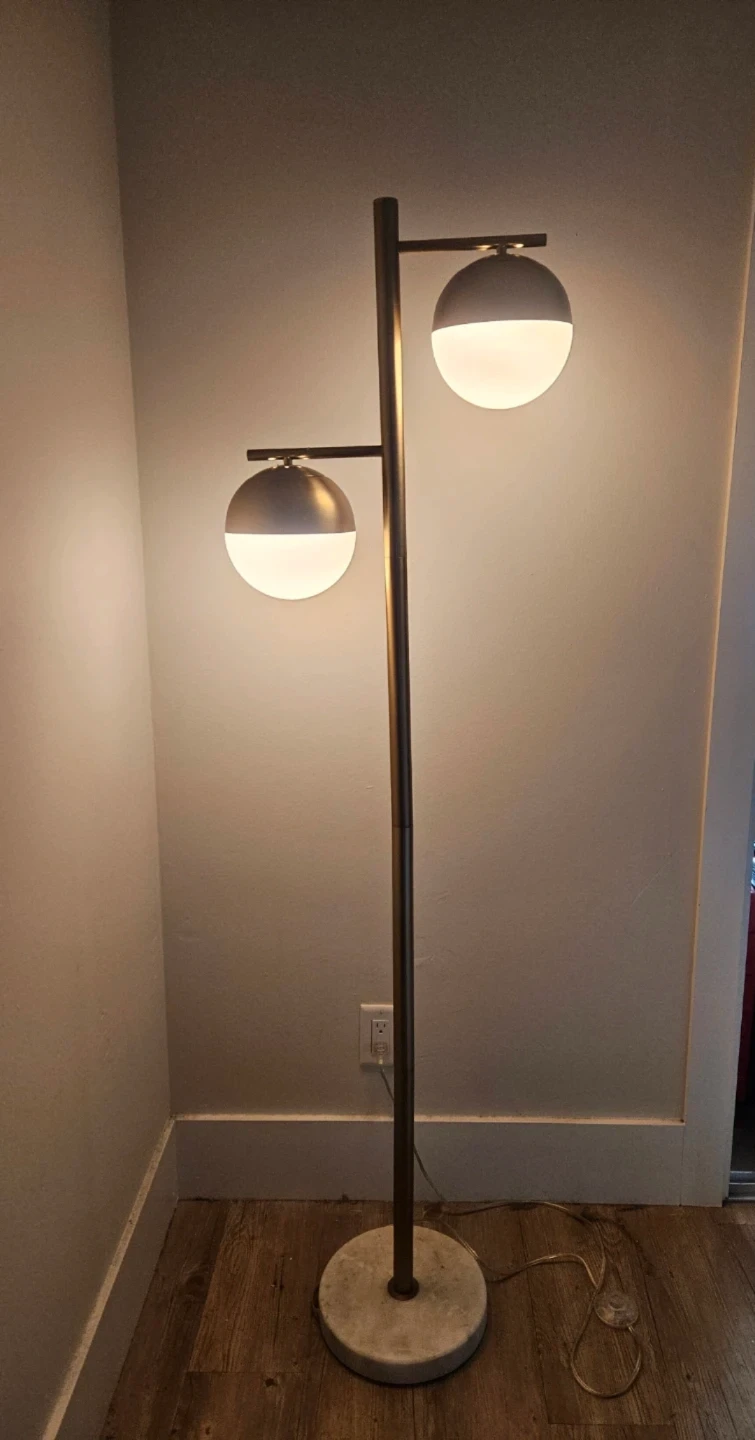 Floor Lamp with Two Globes