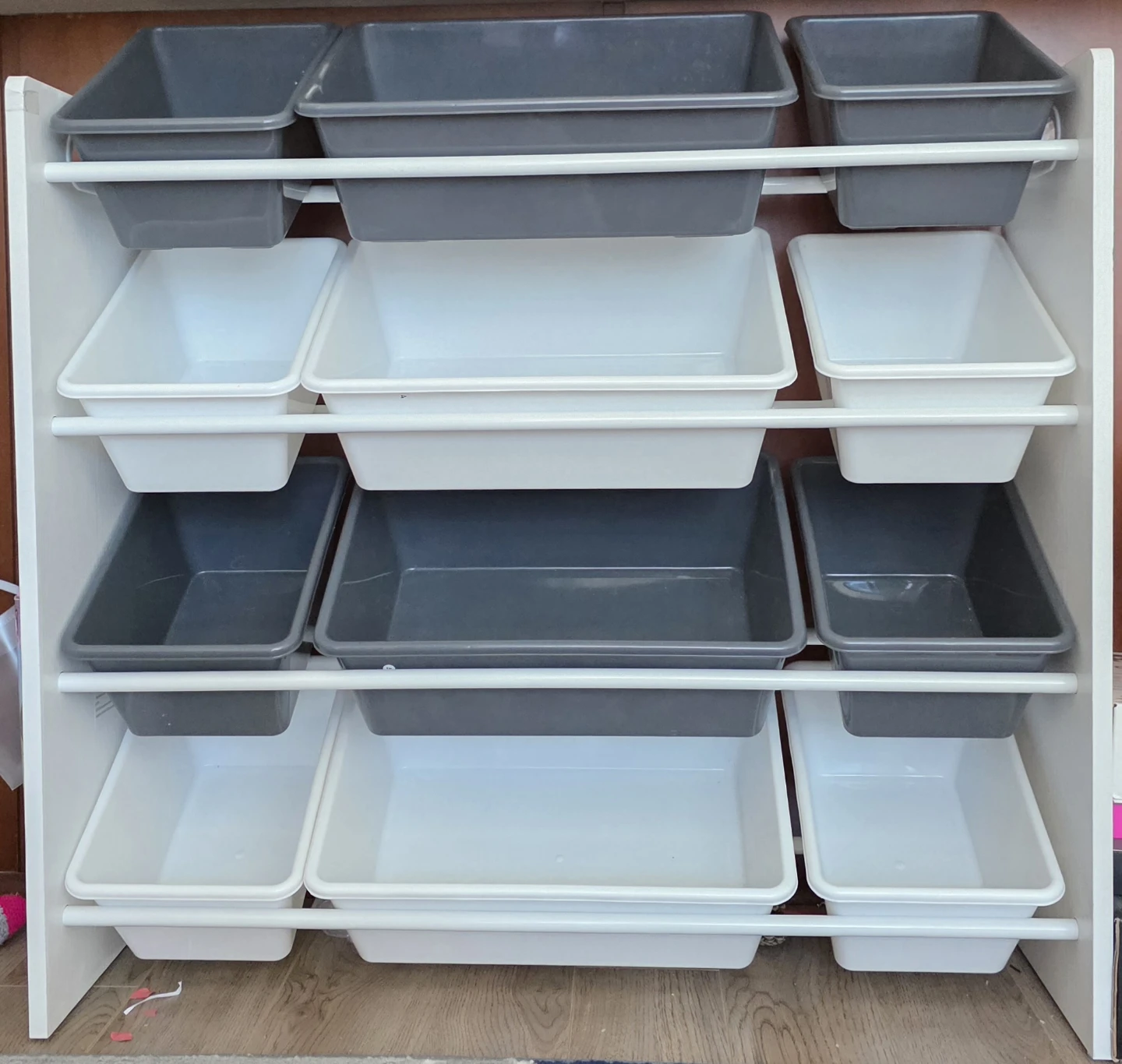 Toy Organizer Shelf with Bins