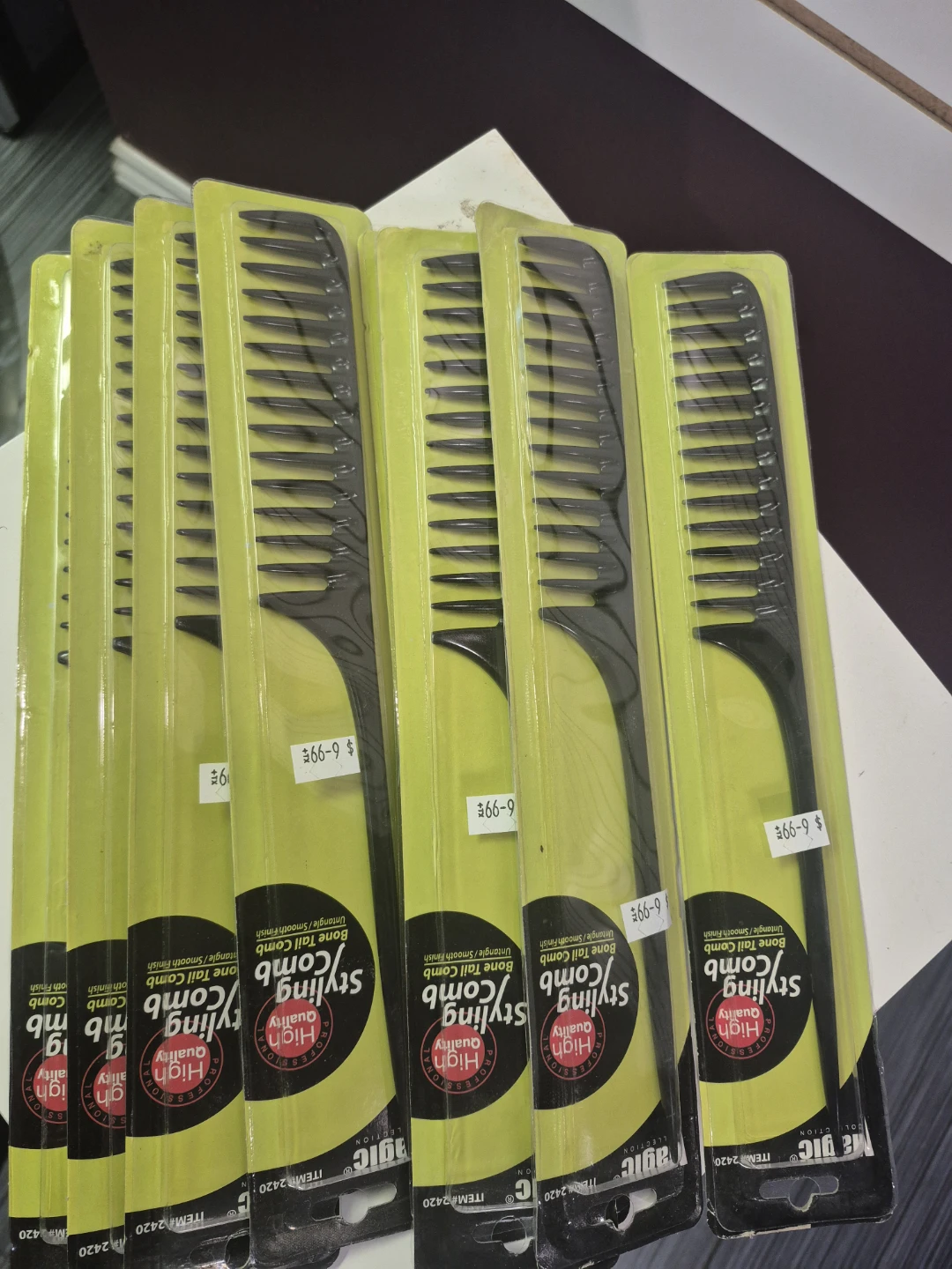 Magic Styling Bone Tail Comb - Pack of 11