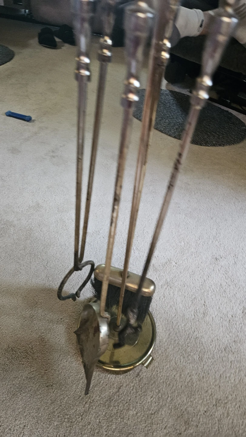 Brass Fireplace Tool Set - photo 5