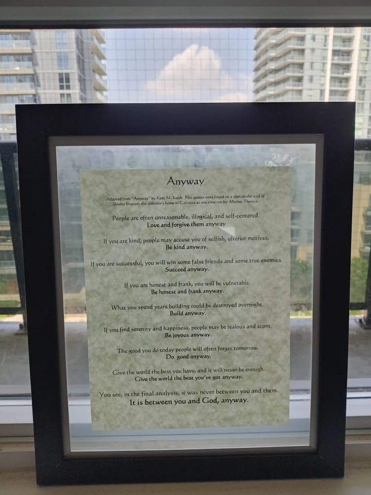 Frame "anyway" quotes
