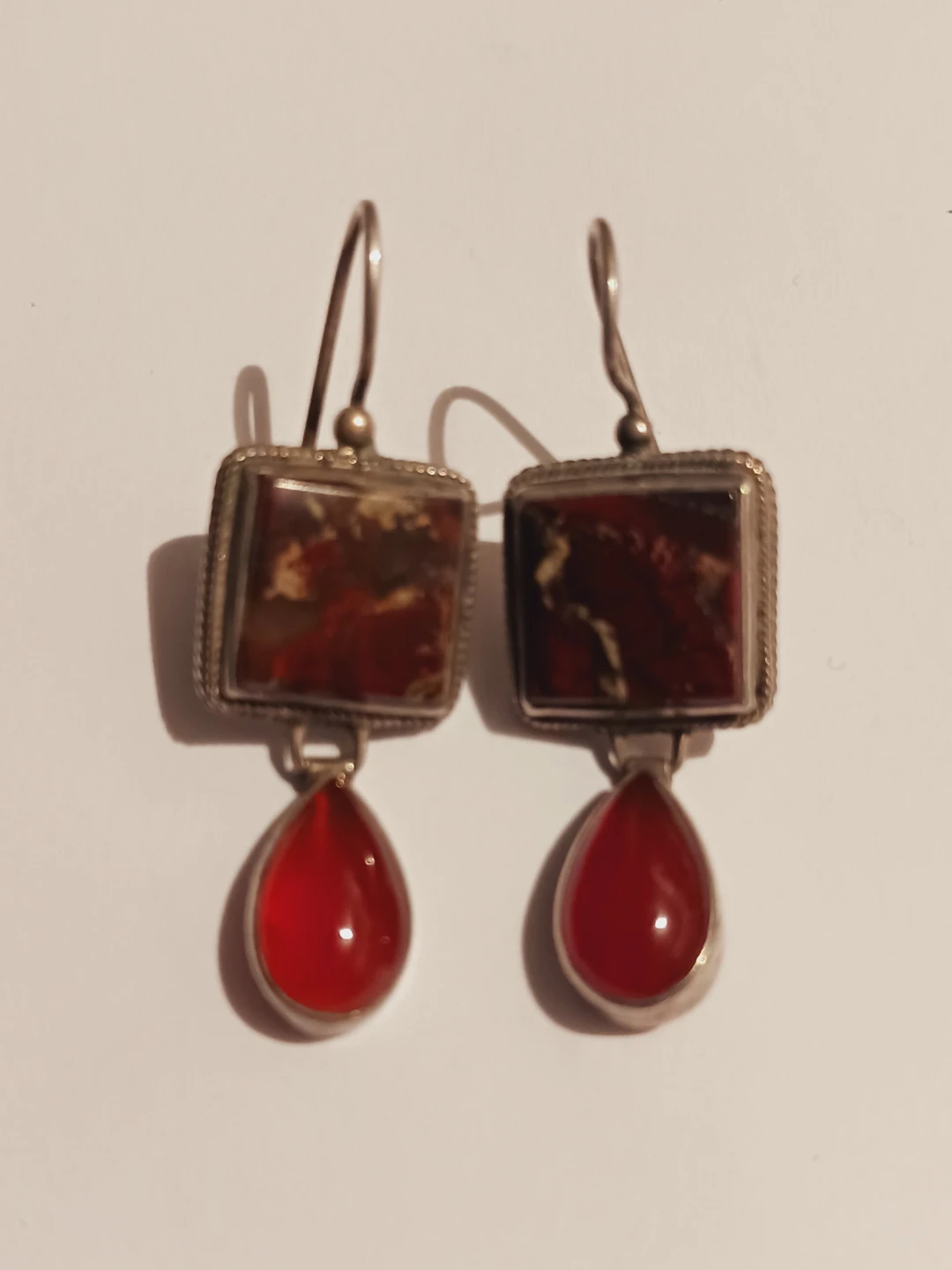 JGD JANICE GIRARDI STERLING SILVER JASPER& CARNELIAN EARRINGS - photo 3