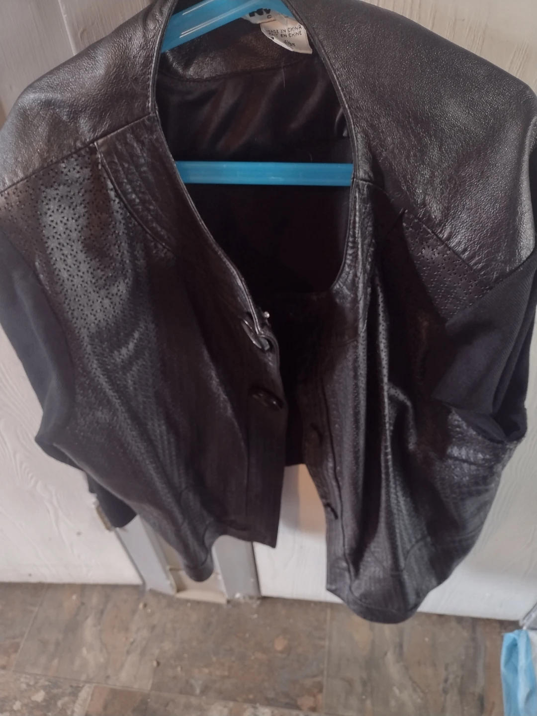 Ladies Hyga Collection Leather and clotbNacket