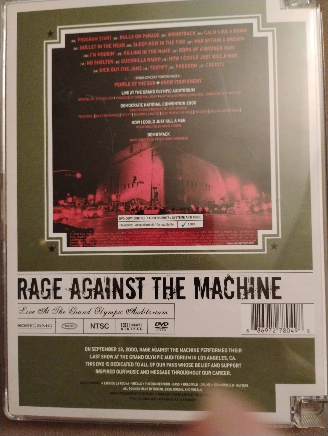 Rage Against The Machine Live  DVD - photo 2