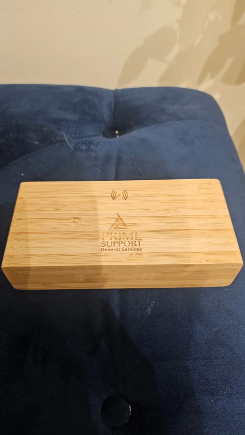 Bamboo Wireless Charger and clock