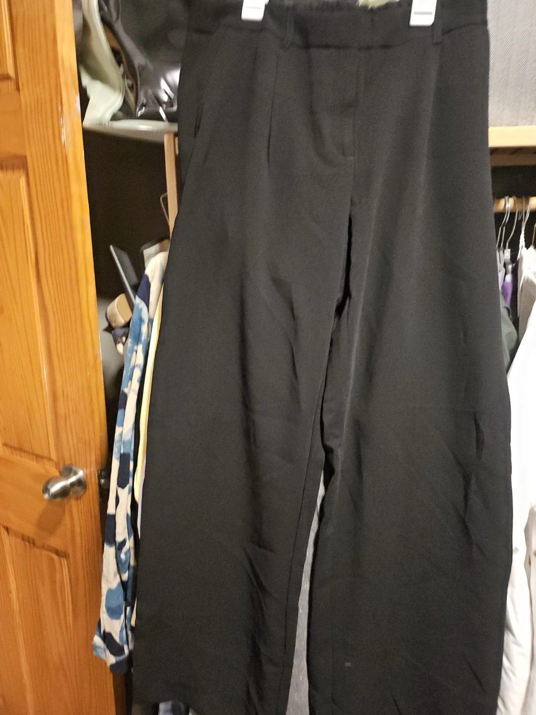 DKNY Black Wide Leg Pants Size 8