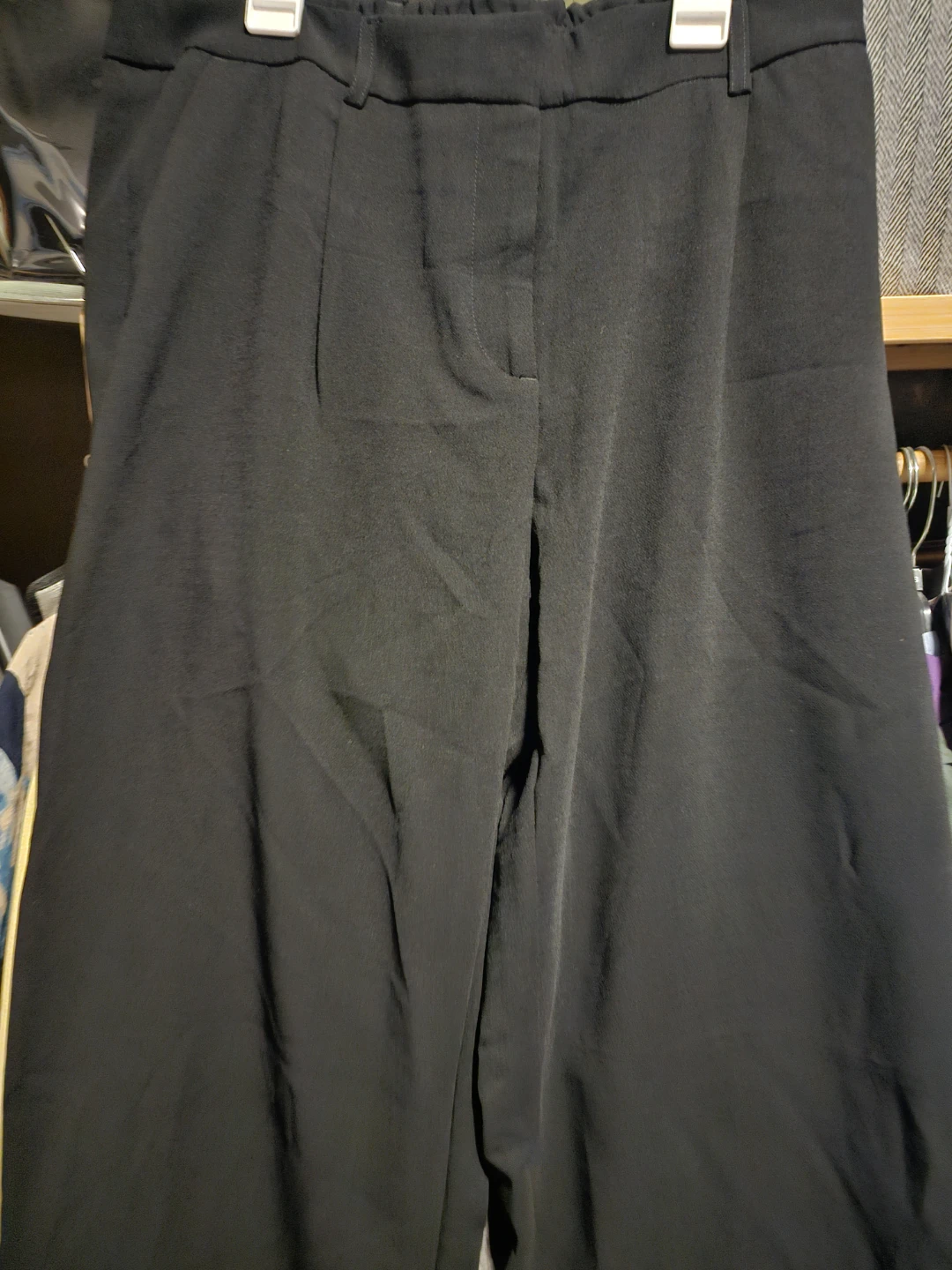 DKNY Black Wide Leg Pants Size 8 - photo 2