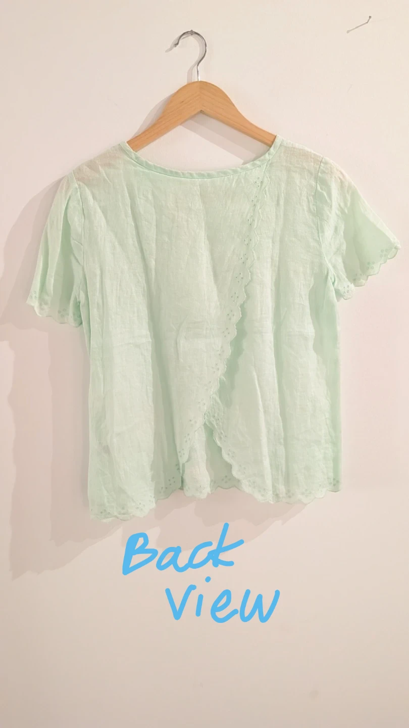 100% Linen J. Crew Mint Top - Size 0 (fits XS) - photo 4