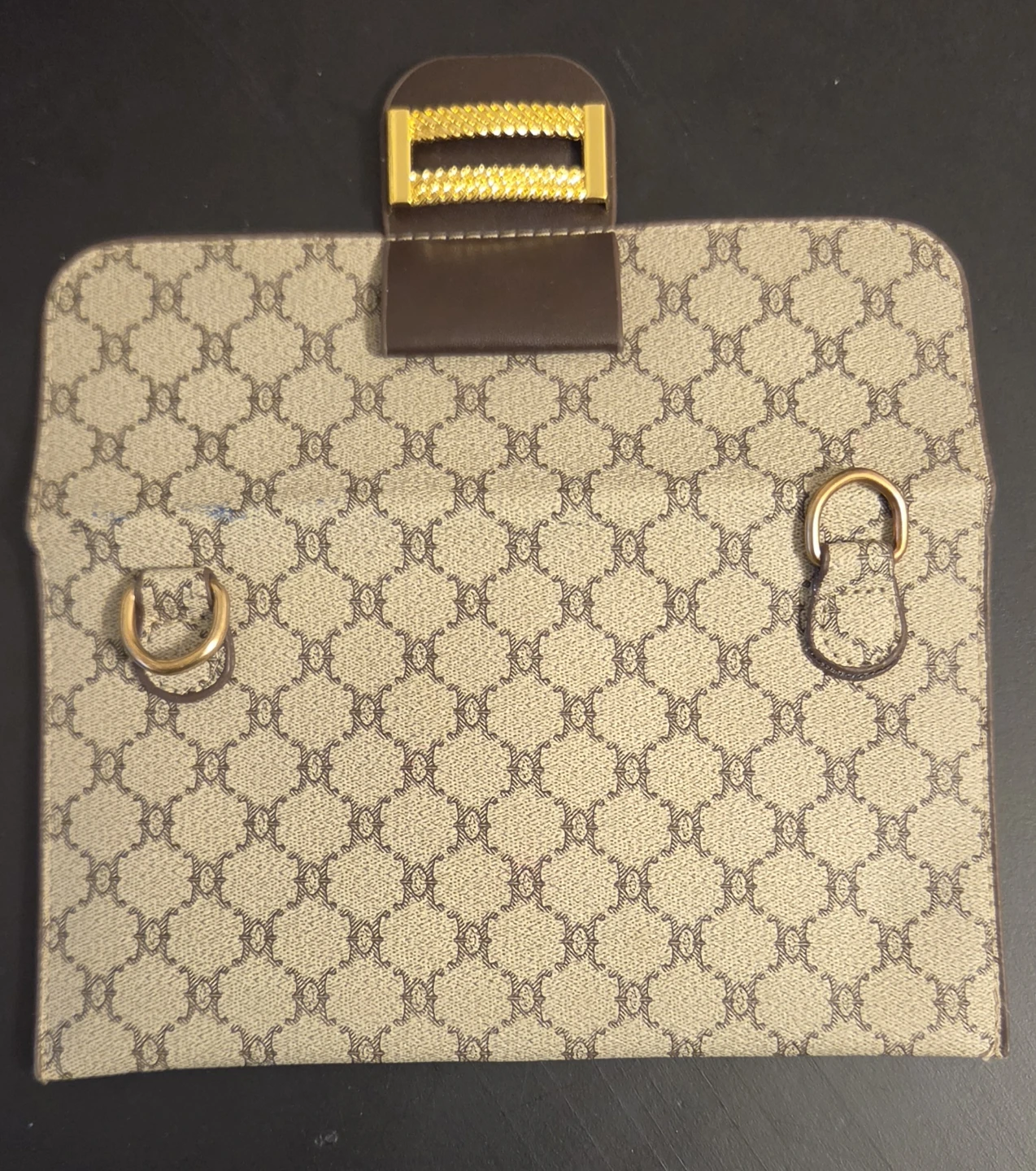 Vintage Clutch Purse with Monogram Pattern - photo 2