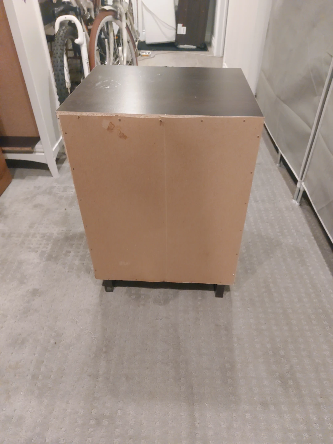 Dark Brown Nightstand with Drawer - photo 5