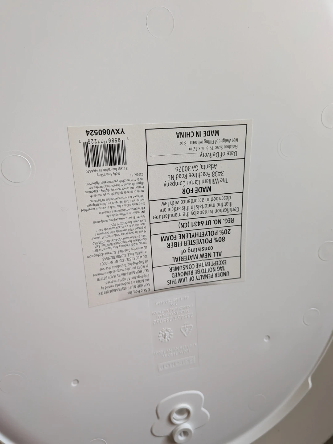 Skip Hop 3-Stage Bath Tub Moby White - photo 2