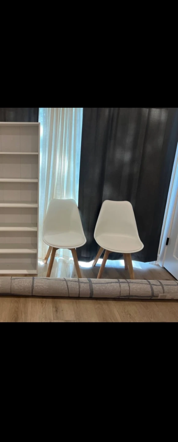 White Tulip Style Dining Chairs (Set of 2)