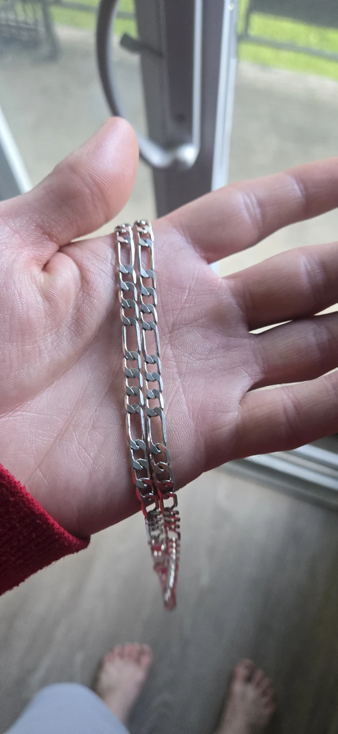 Sterling Silver Figaro Chain Necklace - photo 3