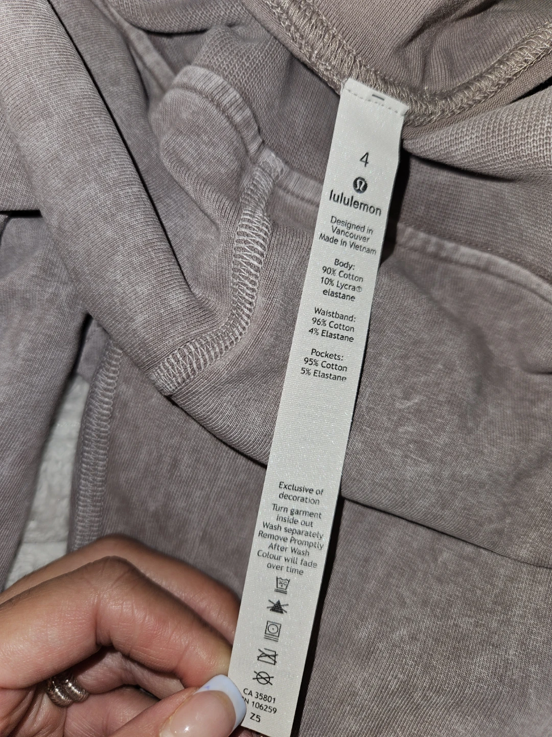 Lululemon Grey Wash Leggings Size 4 - photo 4