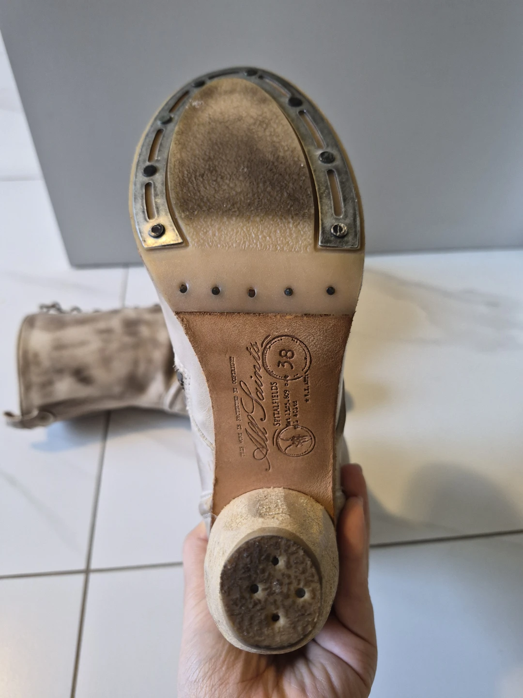AllSaints Amarante Distressed Leather Boots Size 38 - photo 2