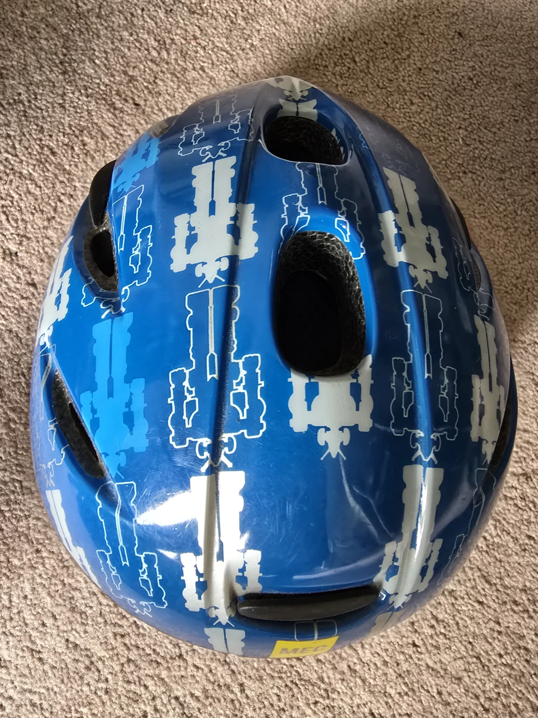 MEC Blue Robot Bike Helmet