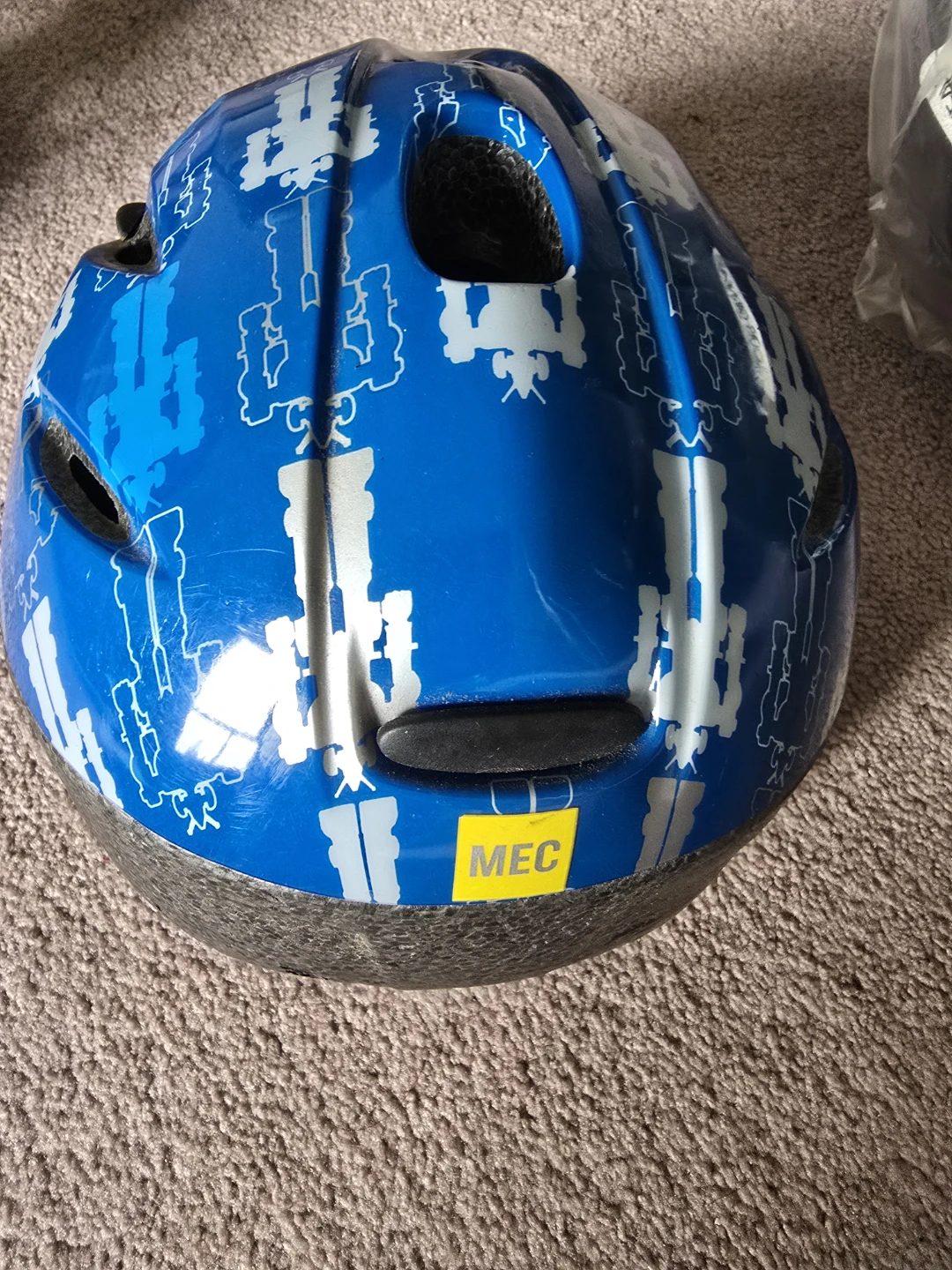 MEC Blue Robot Bike Helmet - photo 3