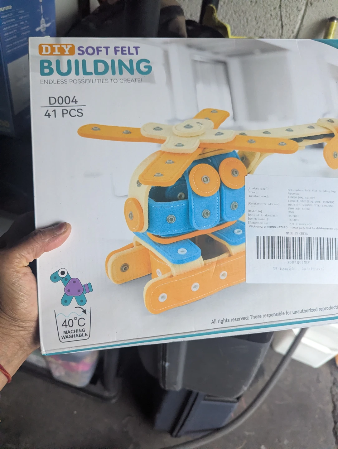 DIY Soft Felt Building Kit - Helicopter