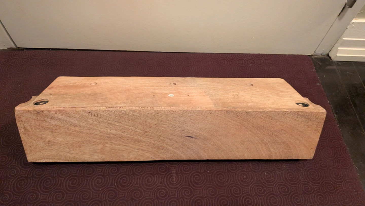Wooden Shelf with 3 Hooks - photo 2