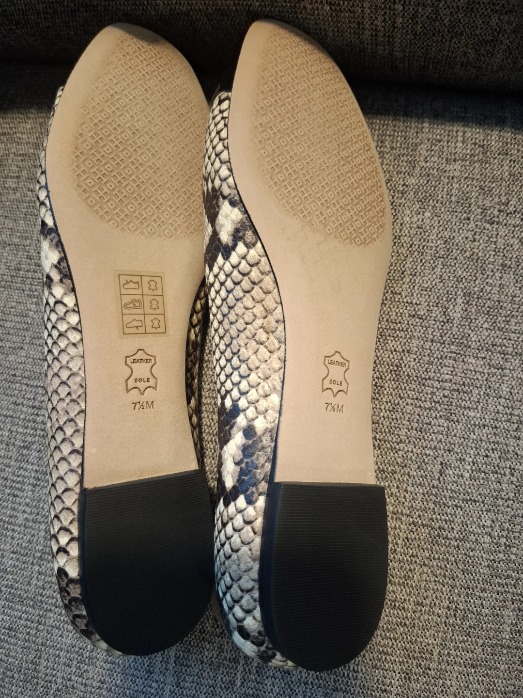 Tory Burch Ballet Flats - Snake Print & Black Toe - photo 2