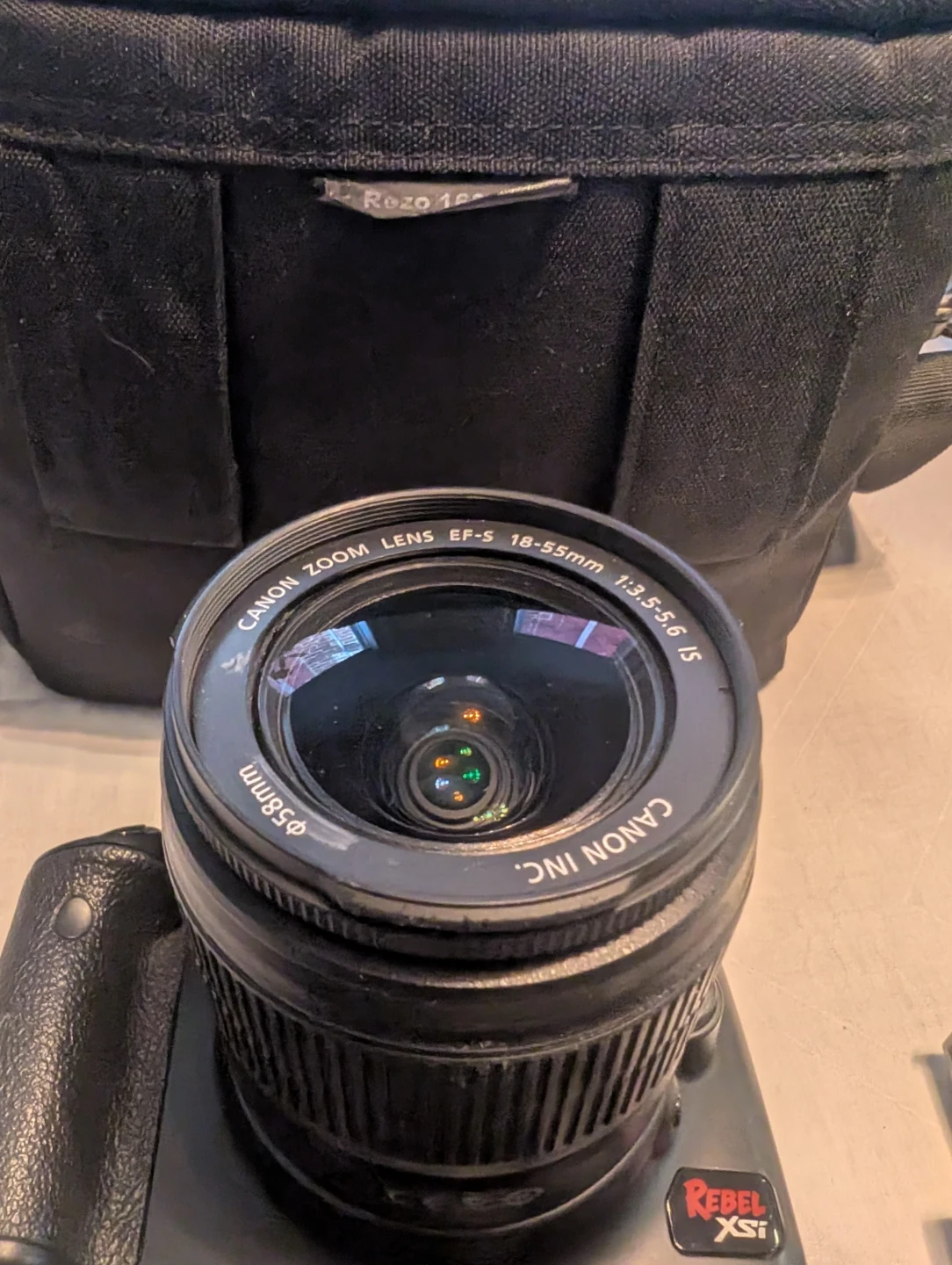 Canon Rebel XSi DSLR Camera with 18-55mm Lens and Bag