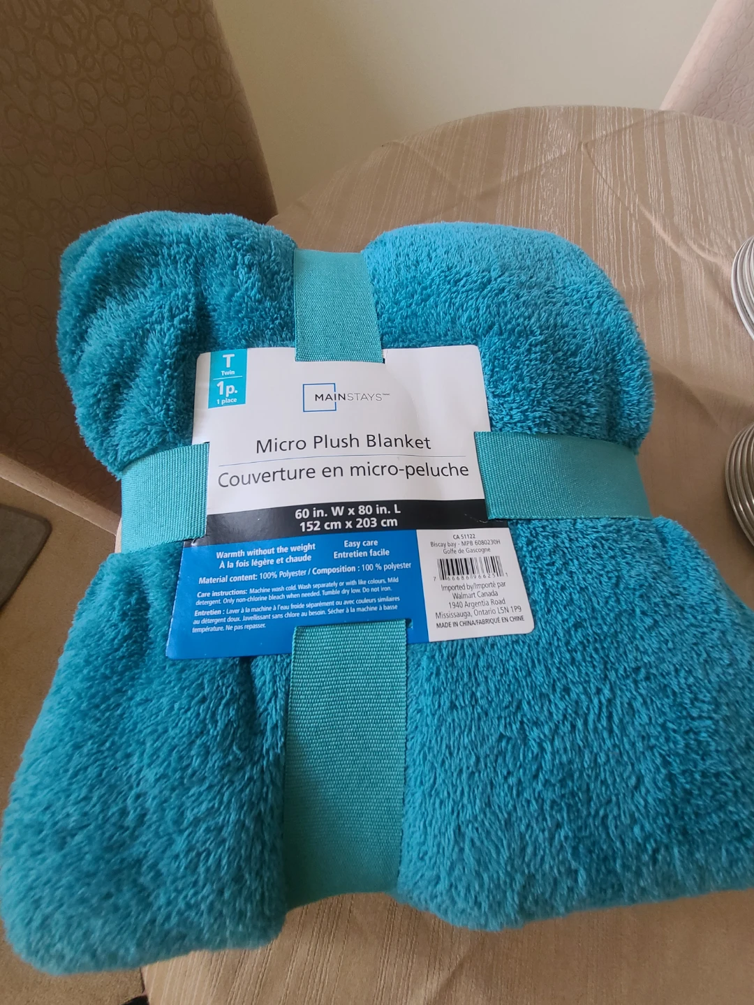 Mainstays Micro Plush Blanket - Teal