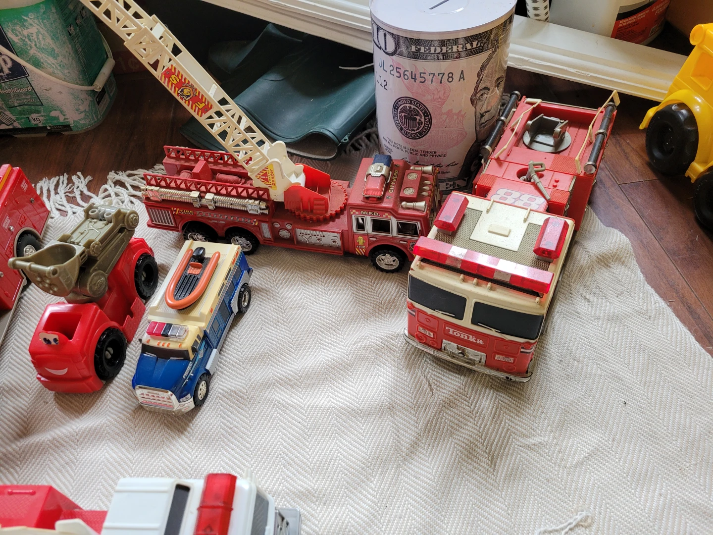 Assorted Toy Fire Trucks and Vehicles - photo 2