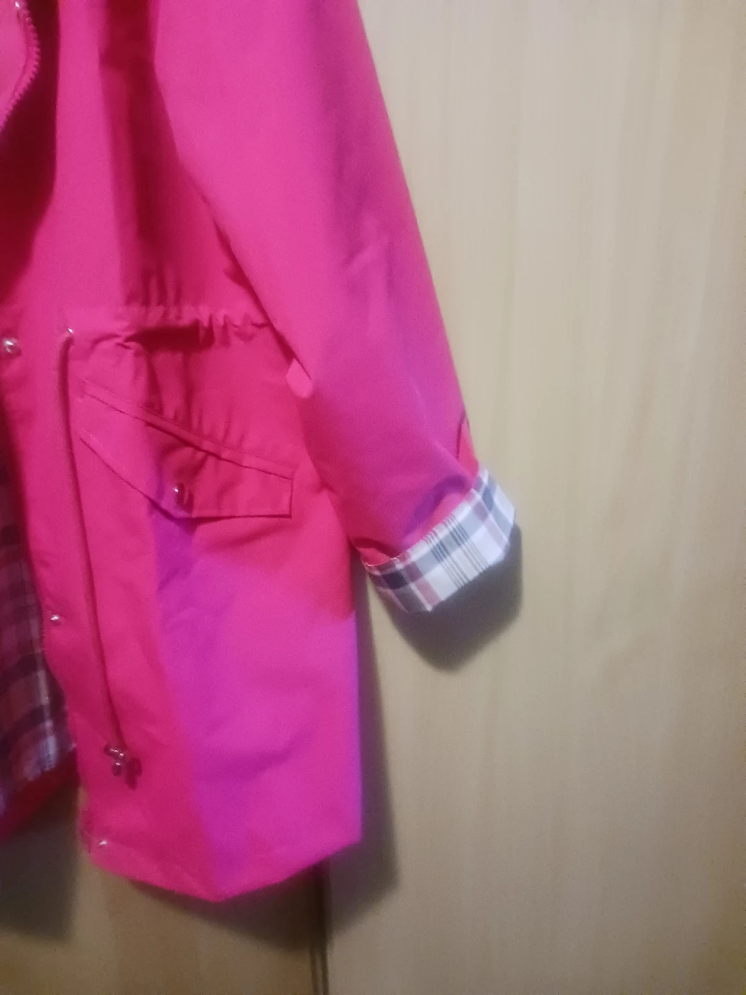 2xl Brand New Polydori Pink Plaid Lined Hooded Jacket - photo 4