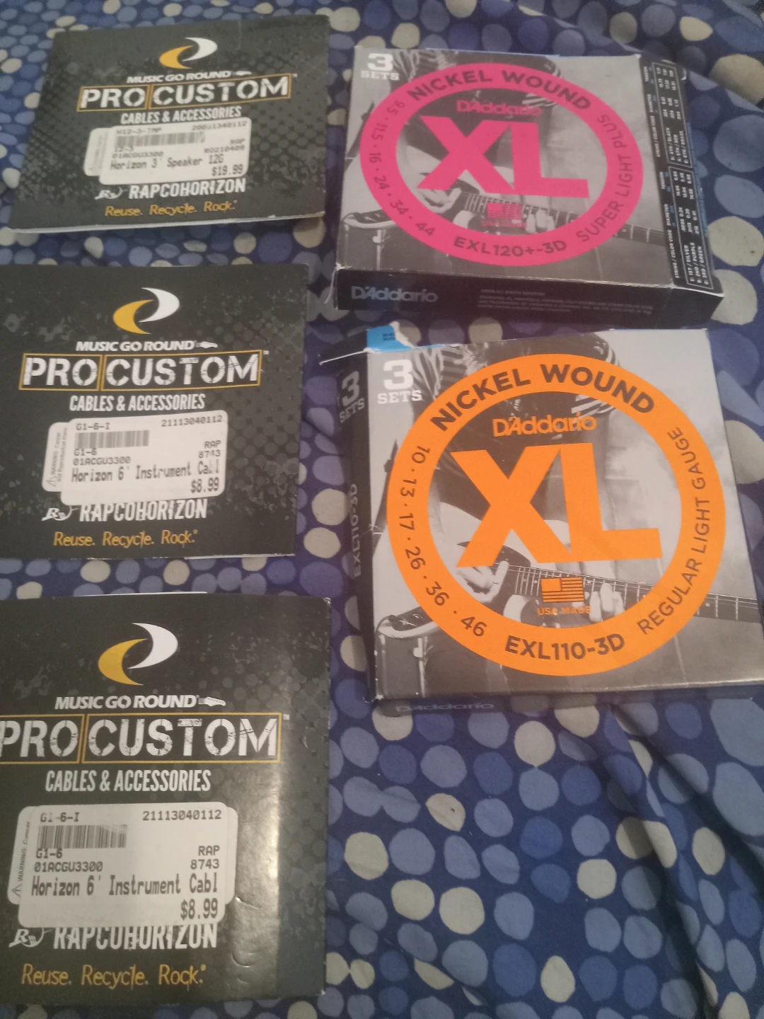 D'Addario XL Nickel Wound Guitar Strings (3 Sets)