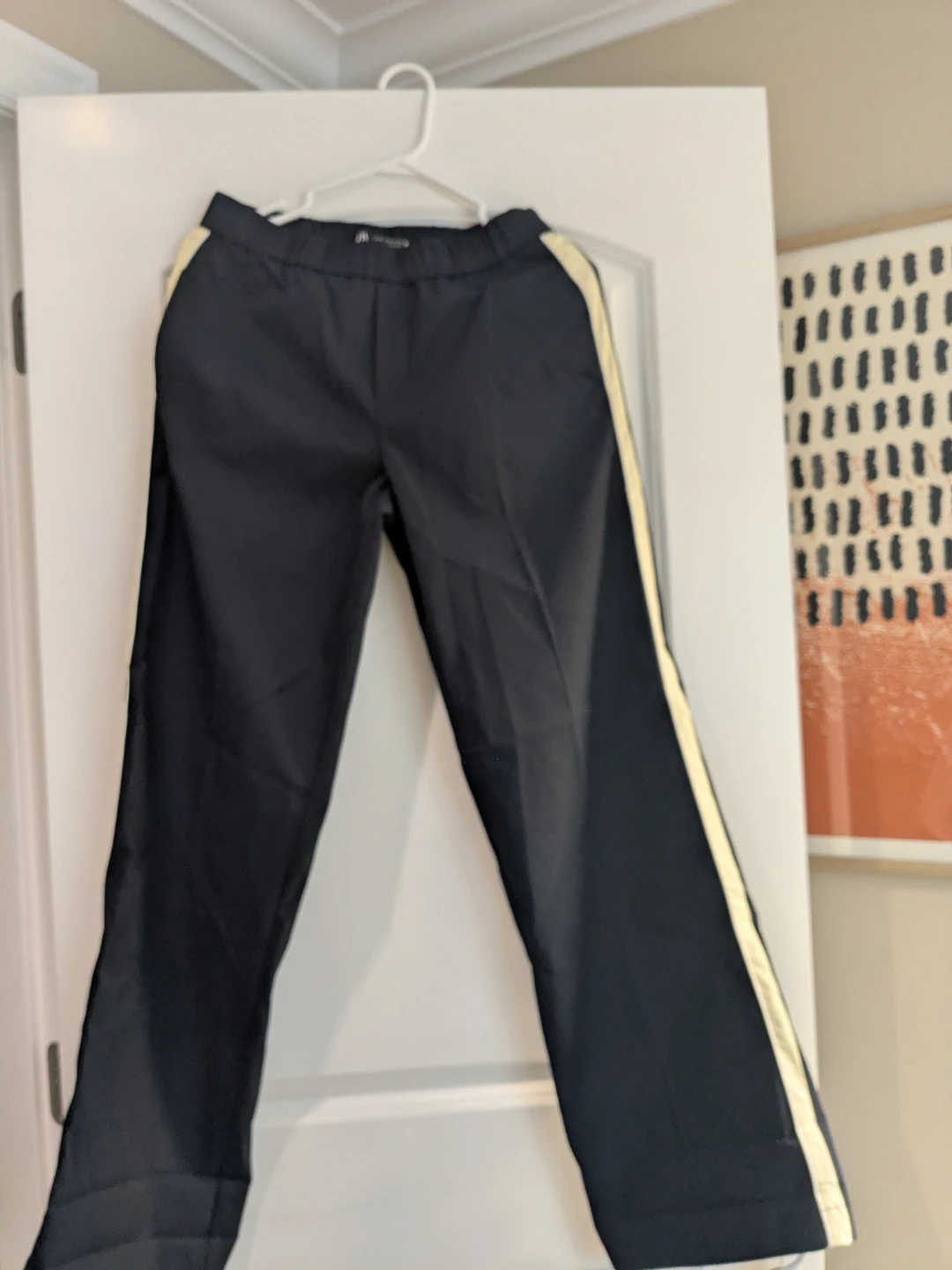 Black Zara Pants with Side Stripe