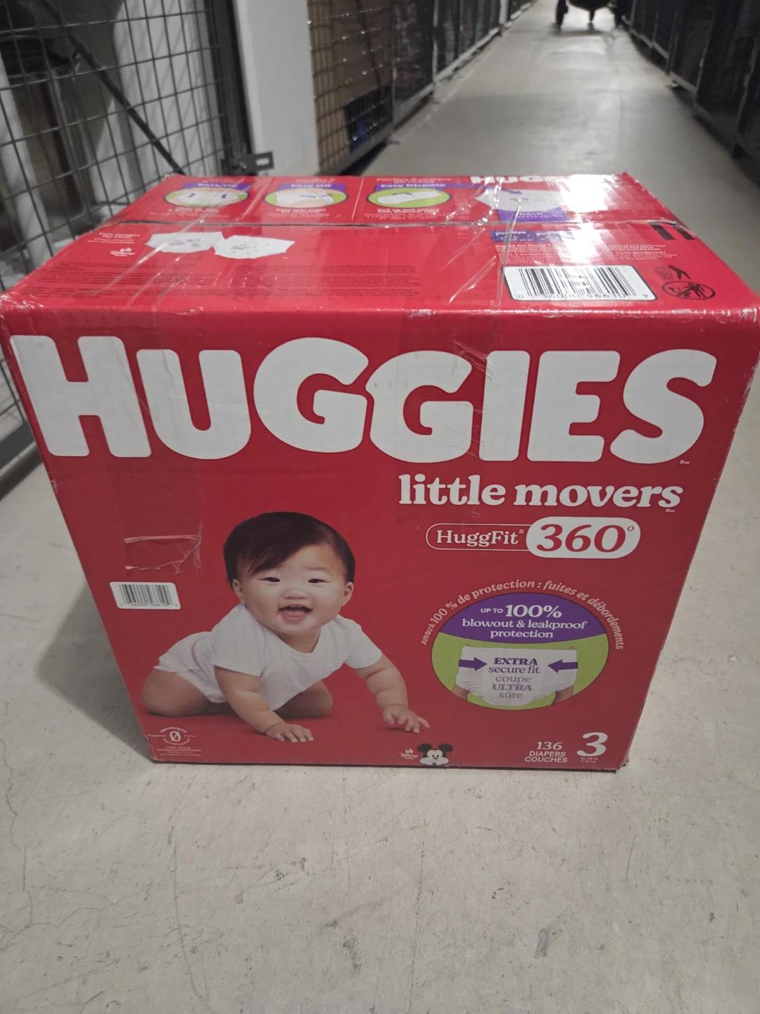 Huggies Little Movers Diapers Size 3 - 136 Count