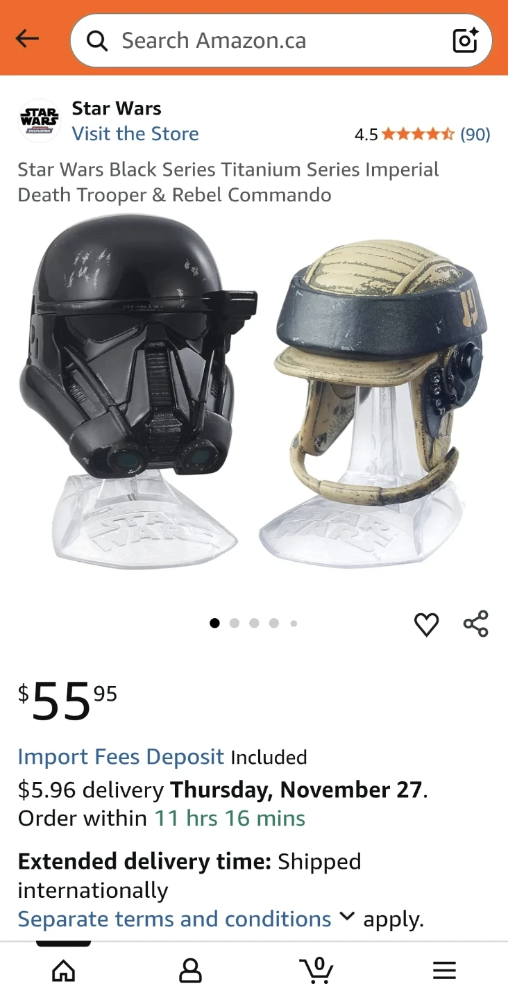 Star Wars The Black Series Titanium Series  Helmet Set