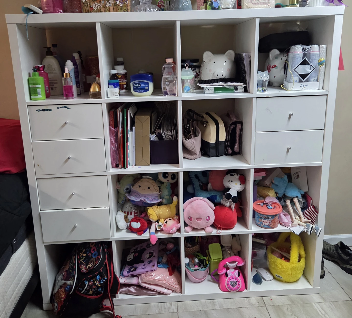 White Cube Storage Shelf Unit - photo 2