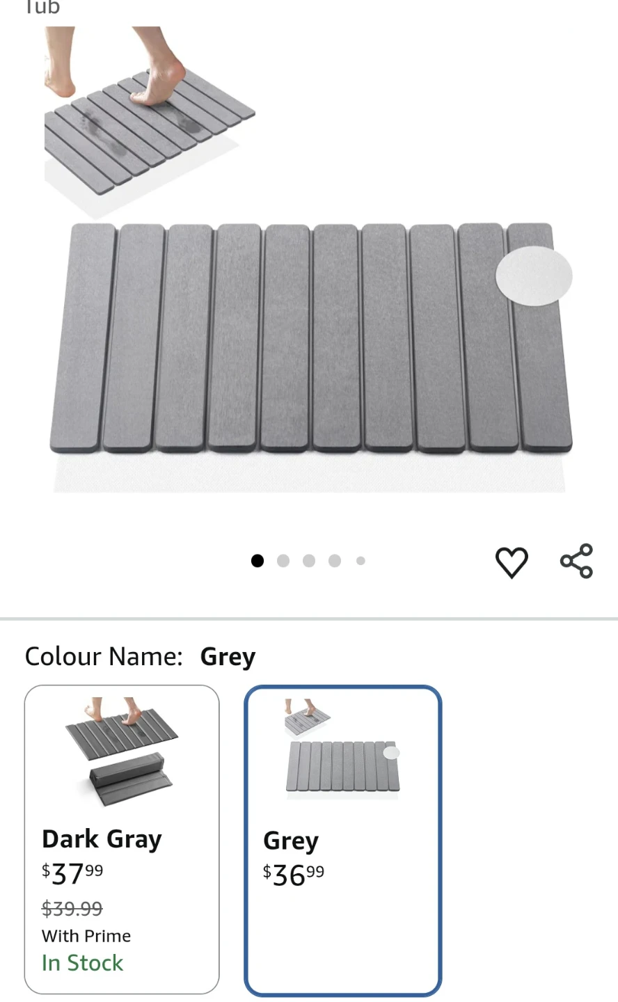Grey Stone Kitchen/Bath/Dish Drying Mat BRAND NEW - photo 3