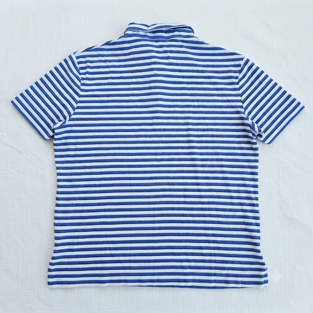 Polo Ralph Lauren Blue Striped Classic Fit Polo Shirt Size L - photo 2