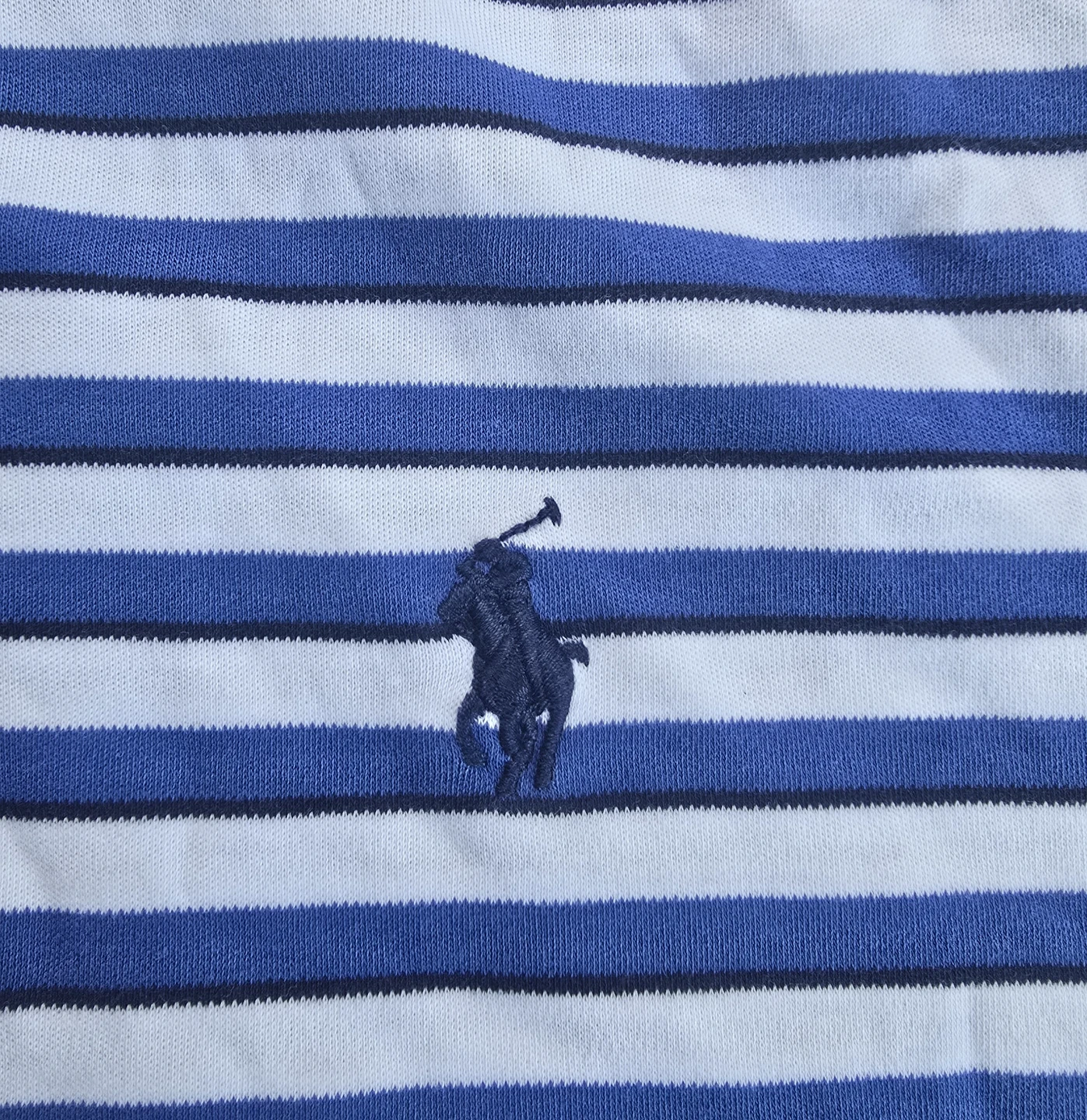 Polo Ralph Lauren Blue Striped Classic Fit Polo Shirt Size L - photo 4