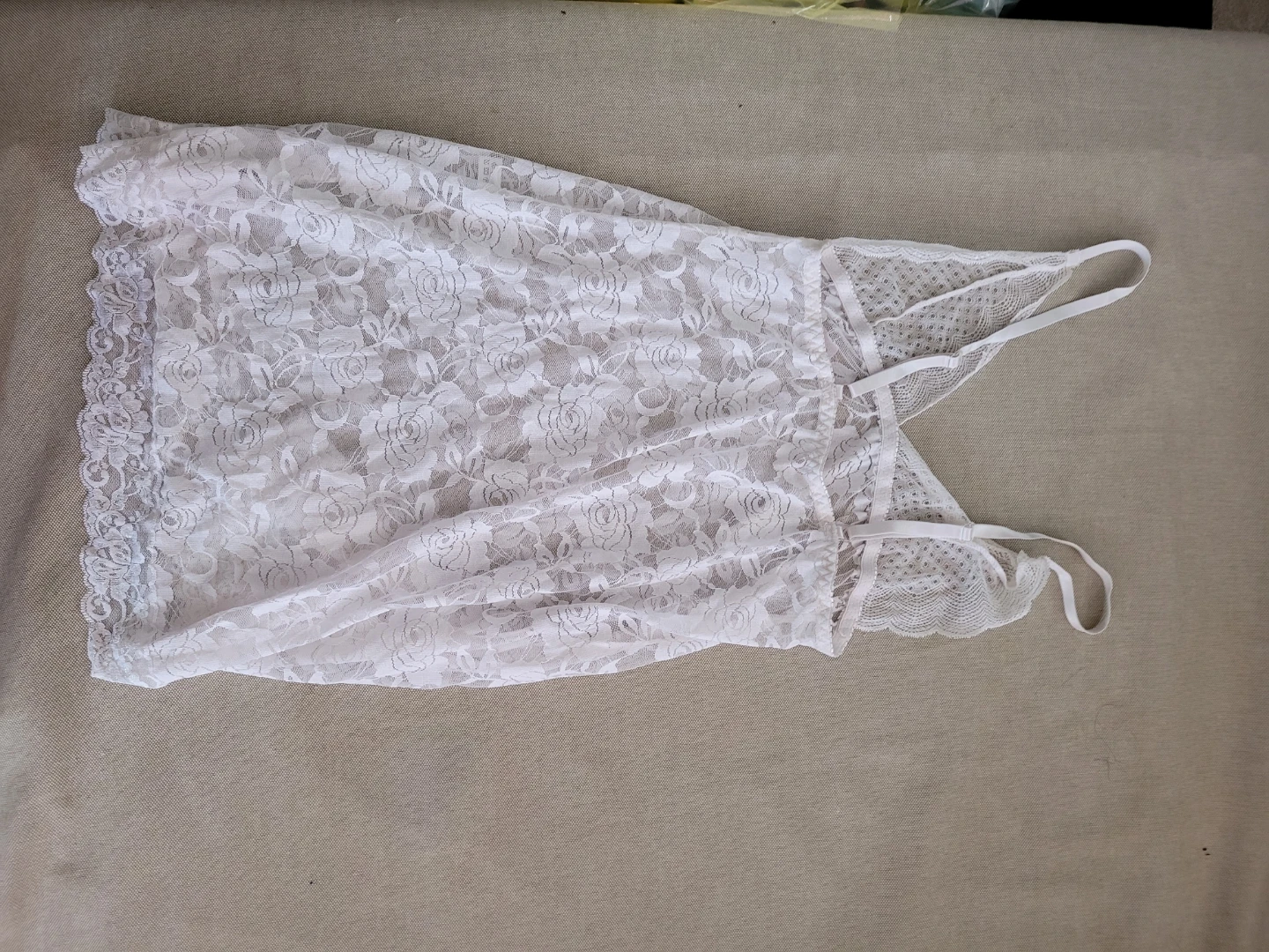 White Lace Chemise - photo 3