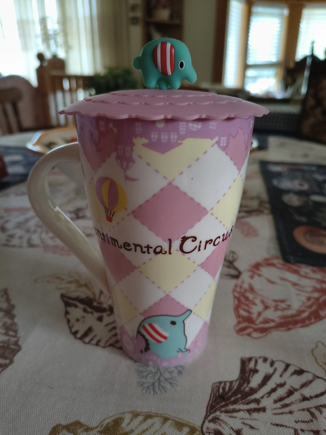 Sentimental Circus Elephant Mug with Lid - photo 3