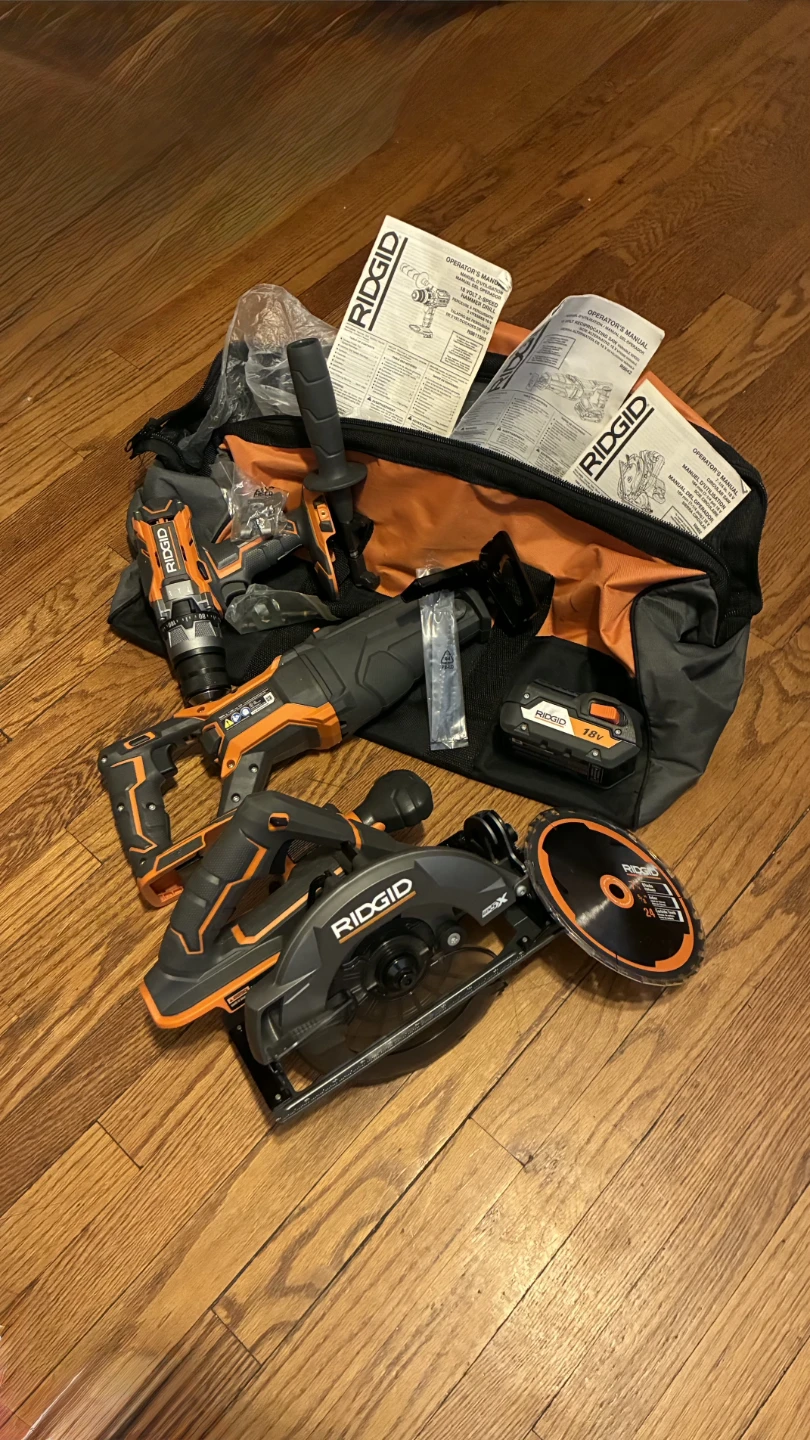 RIDGID 3 Piece Tool Set w/ 1 Batt. - photo 4