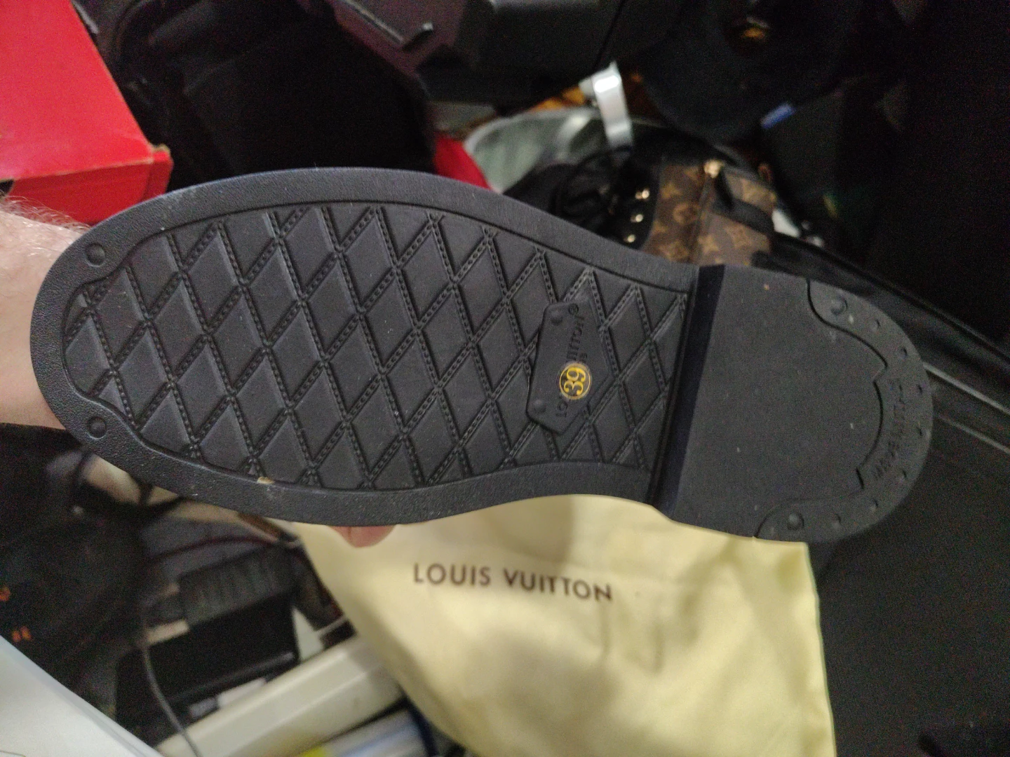 Louis Vuitton Black Leather Monogram Boots - photo 2