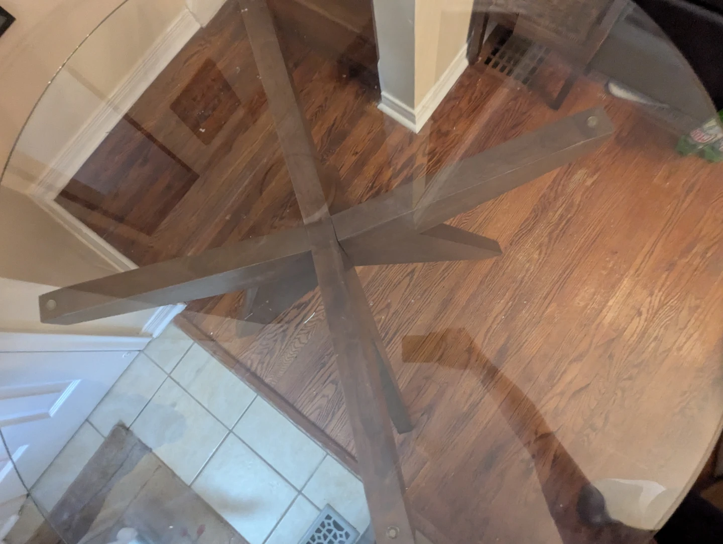 EQ3 Round Glass Top Husk Dinette Dining Table - photo 2
