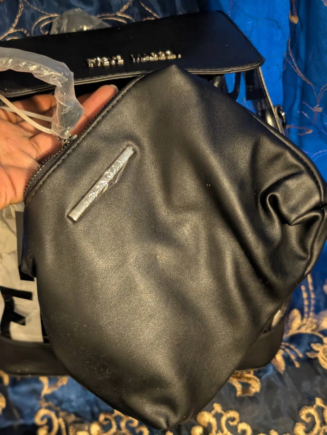 Steve Madden Clear Backpack with Black Trim and Pouch - photo 3