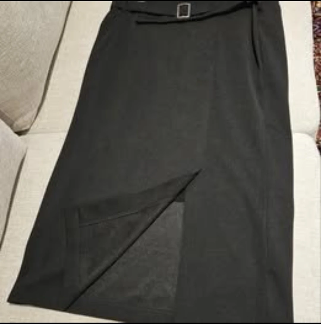 Black Belted Midi Skirt - photo 3