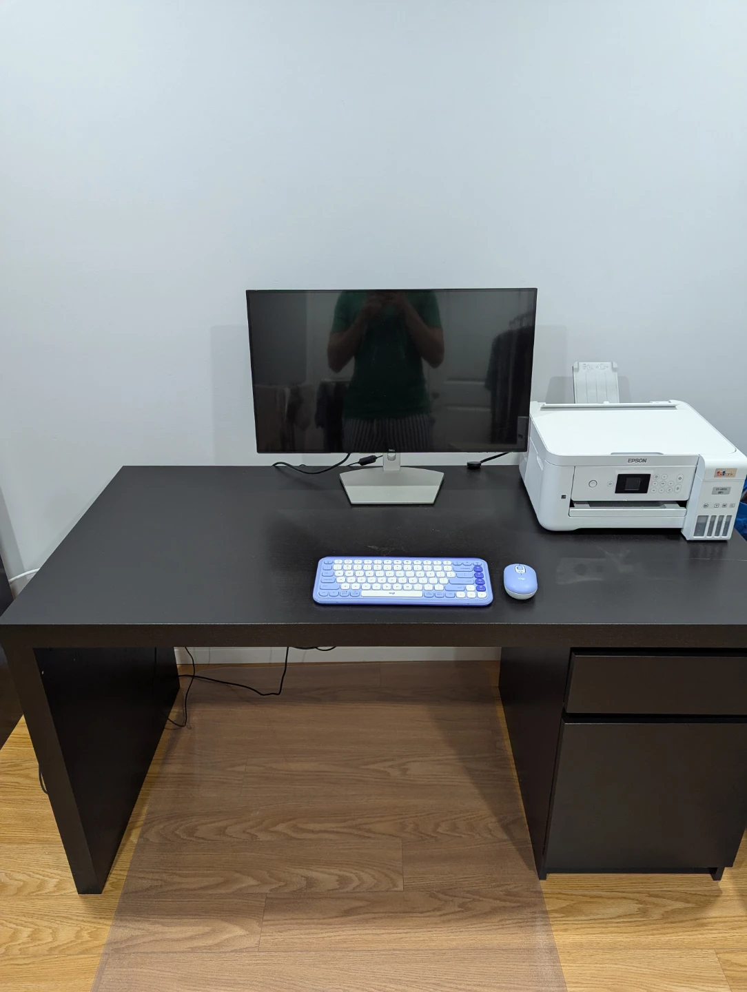 Ikea MALM Desk with Drawer and Cabinet
